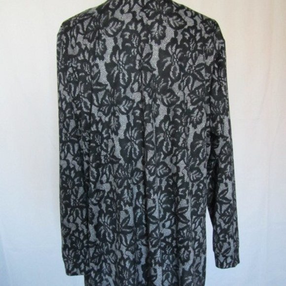 New Women’s Lane Bryant Open Front Long Lace Imitation Print Open Cardigan 18/20 - Picture 4 of 9